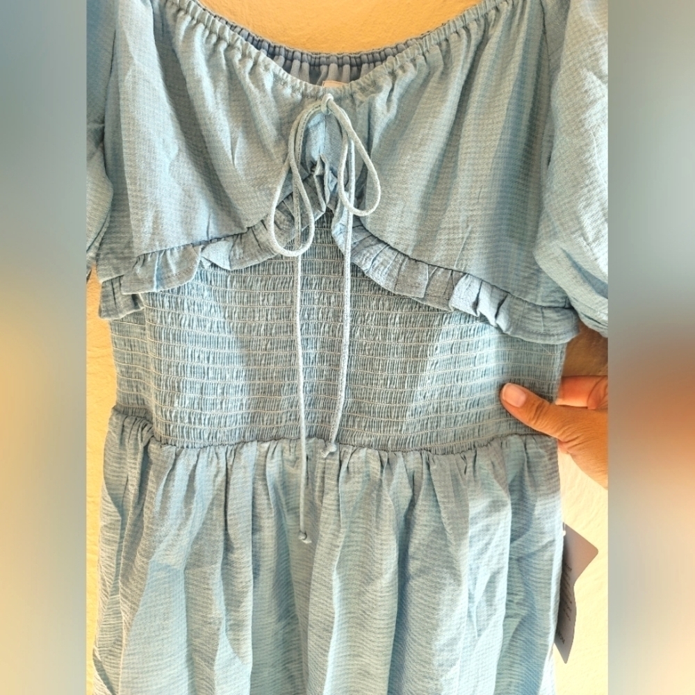 NSR, Sylvie Dress In Blue, Size Medium - Picture 5 of 10